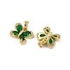 Brass Micro Pave Cubic Zirconia Charms KK-N254-229G-01-2