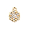Brass Micro Pave Cubic Zirconia Charms KK-D427-05A-G-1
