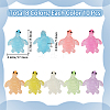 80Pcs 8 Colors Luminous Plastic Sea Turtle Figurine Decoration FIND-GF0007-46-2