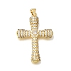 Brass Micro Pave Clear Cubic Zirconia Pendants CU-CBA9883-05E-G-1