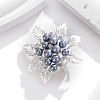 Maple Leaf Zinc Alloy Rhinestone Brooches PW-WGBDBEE-02-2