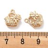 Brass Micro Pave Cubic Zirconia Pendants KK-M102-44G-3