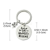 201 Stainless Steel & Alloy Enamel Keychain KEYC-YW00103-01-3