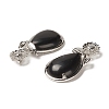 Natural Obsidian Pendants G-A031-02P-03-3