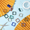 80Pcs 8 Colors Acrylic Bead Frame OACR-ME0001-17-4