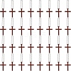 DIY Cross Wood Pendant Decoration Making Kit DIY-GL0004-110-1