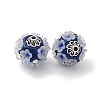 Handmade Resin Indonesia Round Beads IPDL-P005-21AS-01-2