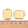 304 Stainless Steel Pendant Cabochon Settings STAS-T067-15G-3
