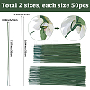 100Pcs 2 Styles Iron Stalk Flower Rod AJEW-SP0003-74-2