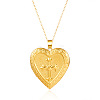 304 Stainless Steel Cross Heart Openable Photo Locket Pendant Cable Chain Necklaces for Women WGFF668-08-1