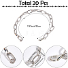 20Pcs Iron Cable Chain Bracelets for Women Men BJEW-SC0001-42-2