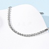 304 Stainless Steel Rhinestone Cup Chain Bracelets for Women BJEW-G753-01P-03-3
