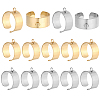 24Pcs 2 Colors 304 Stainless Steel Finger Ring Settings STAS-BBC0010-09D-7
