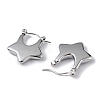 Non-Tarnish 304 Stainless Steel Star Thick Hoop Earrings for Women EJEW-I284-08P-2