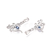 Brass Micro Pave Cubic Zirconia Pendants KK-Q073-09P-2