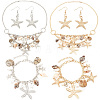   Natural Shell & Starfish Beach Jewelry Set SJEW-PH0001-14-1