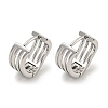 Brass Hoop Earrings EJEW-L211-011I-P-1