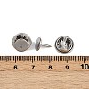 304 Stainless Steel Butterfly Clutches Pin Backs STAS-P262-03P-02-3