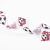 Single Face Word Soccer with Football Printed Polyester Grosgrain Ribbons SRIB-P019-05-3