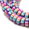 Polymer Clay Beads Strands CLAY-H006-02B-3