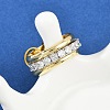 Brass Micro Pave Cubic Zirconia Finger Rings RJEW-D325-01PG-04-2
