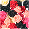50Pcs 5 Colors Synthetic Coral Carved Beads CORA-SC0001-12-6