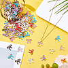 92Pcs 2 Colors Alloy Enamel Pendants ENAM-WR0001-17-4