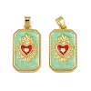 Brass Enamel Pendants KK-L190-008G-02-1