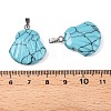 Synthetic Turquoise Pendants G-T138-208F-3