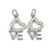 Brass Micro Pave Cubic Zirconia Pendants KK-A269-55P-1