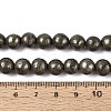 Natural Pyrite Beads Strands G-S249-01-8mm-4