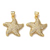 Brass Micro Pave Cubic Zirconia Pendants KK-A271-07B-G-1