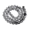 Crackle Transparent Glass Beads Strands GLAA-N068-06A-01-2