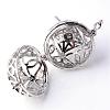 Rack Plating Brass Cage Pendants KK-S751-061P-3