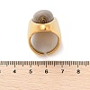 Teardrop Natural Tiger Eye Finger Rings RJEW-Q007-07G-5