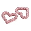 Handmade Polymer Clay Rhinestone Linking Rings CLAY-H009-04D-2