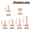 60Sets 5 Styles Brass Rivets KK-DC0005-04-2