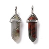 Natural Bloodstone Pointed Pendants G-K329-46P-2