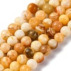 Natural Yellow Jade Beads Strands G-F591-17-8MM-1