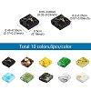 80Pcs 10 Styles 2-Hole Glass Seed Beads SEED-YW0002-94-2