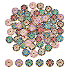 60Pcs 6 Colors Alloy Enamel Beads ENAM-WR0001-22-1