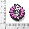 Flower with Lightning Food Grade Eco-Friendly Silicone Focal Beads SIL-C007-04B-3