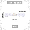 12Pcs Polyester Resin Cheongsam Buckle for Chinese Formal Dress DIY-CY0001-86B-2