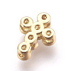 Brass Micro Pave Cubic Zirconia Beads ZIRC-E152-07G-RS-2