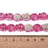 Electroplate Transparent Glass Beads Strands EGLA-Q136-02A-04-4