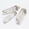 Natural Quartz Crystal Pointed Pendants G-F463-20S-1