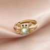 Brass Micro Pave Cubic Zirconia Adjustable Finger Rings FS-WGE54F5-02-2