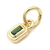 Brass Cubic Zirconia Charms KK-G554-02D-06-2