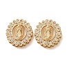 Brass Micro Pave Clear Cubic Zirconia Connector Charms CU-CBA4579-24G-1