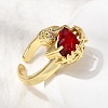 Brass Micro Pave Cubic Zirconia Open Cuff Rings RJEW-P178-02B-G-3